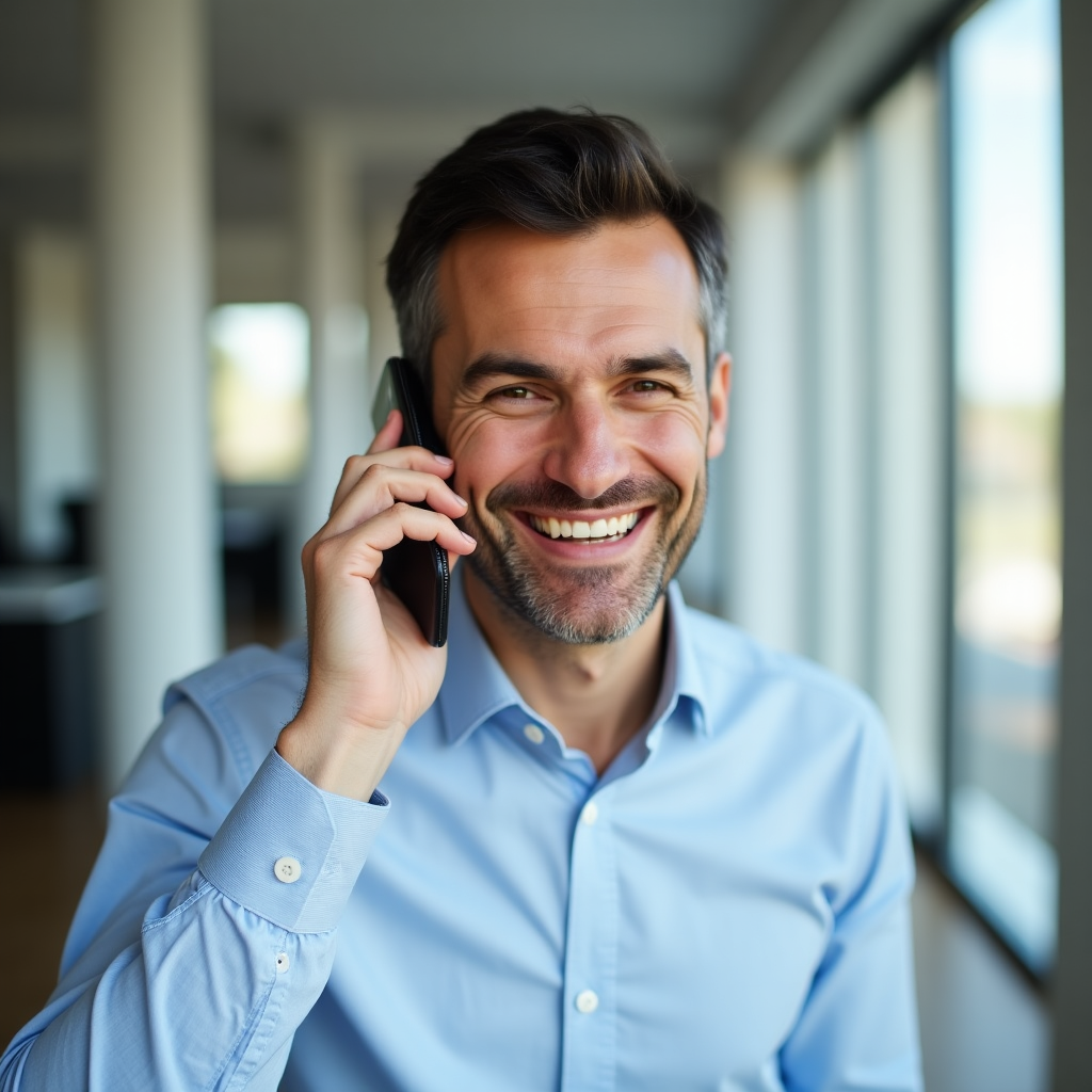 Profesional realizando ventas telefónicas